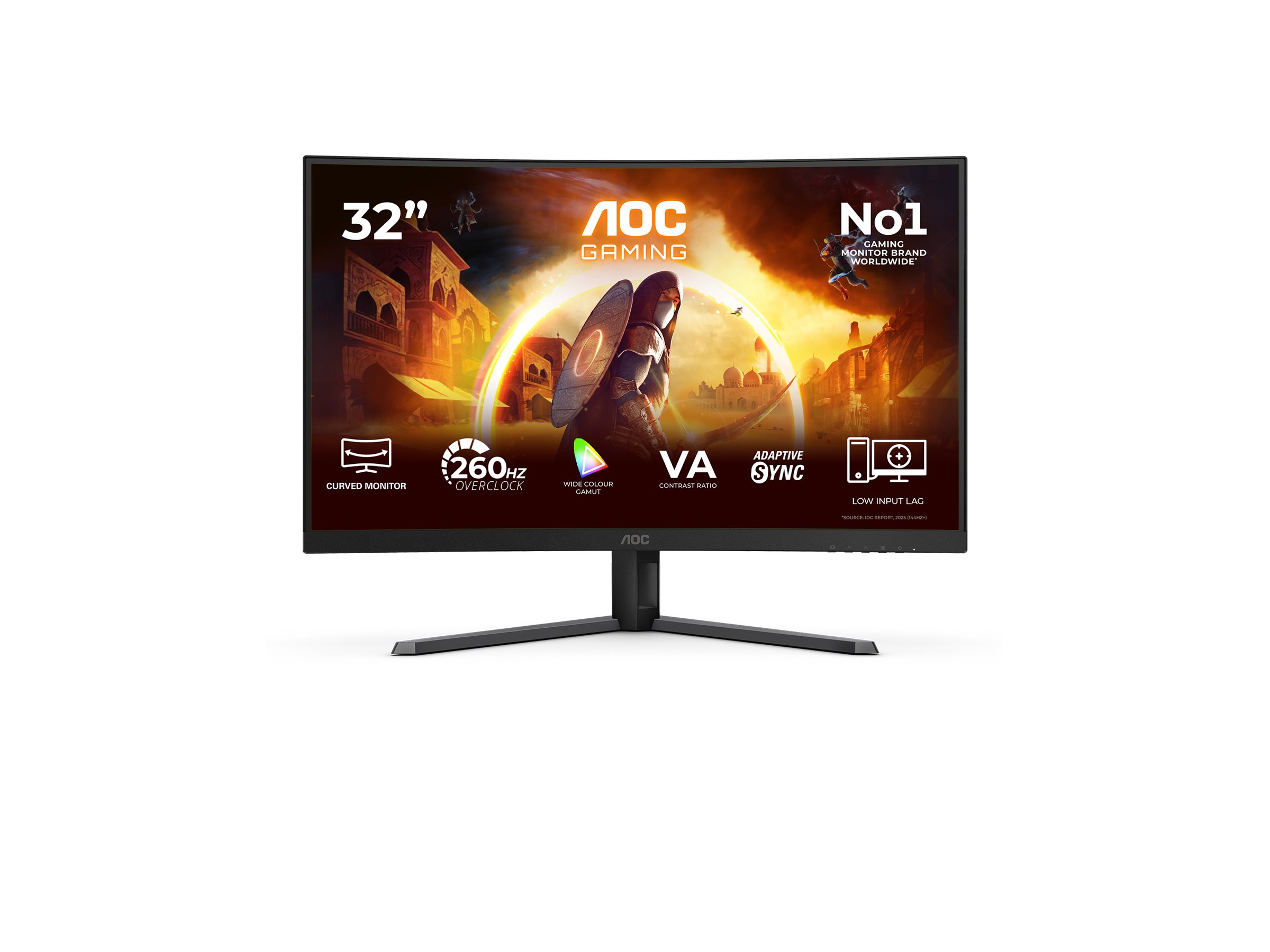 AOC | C32G42ZE | 31.5 " | VA | FHD | 16:9 | 260 Hz | 4 ms | 1920 x 1080 pixels | 300 cd/m² | HDMI ports quantity 1 | Black - Image 3