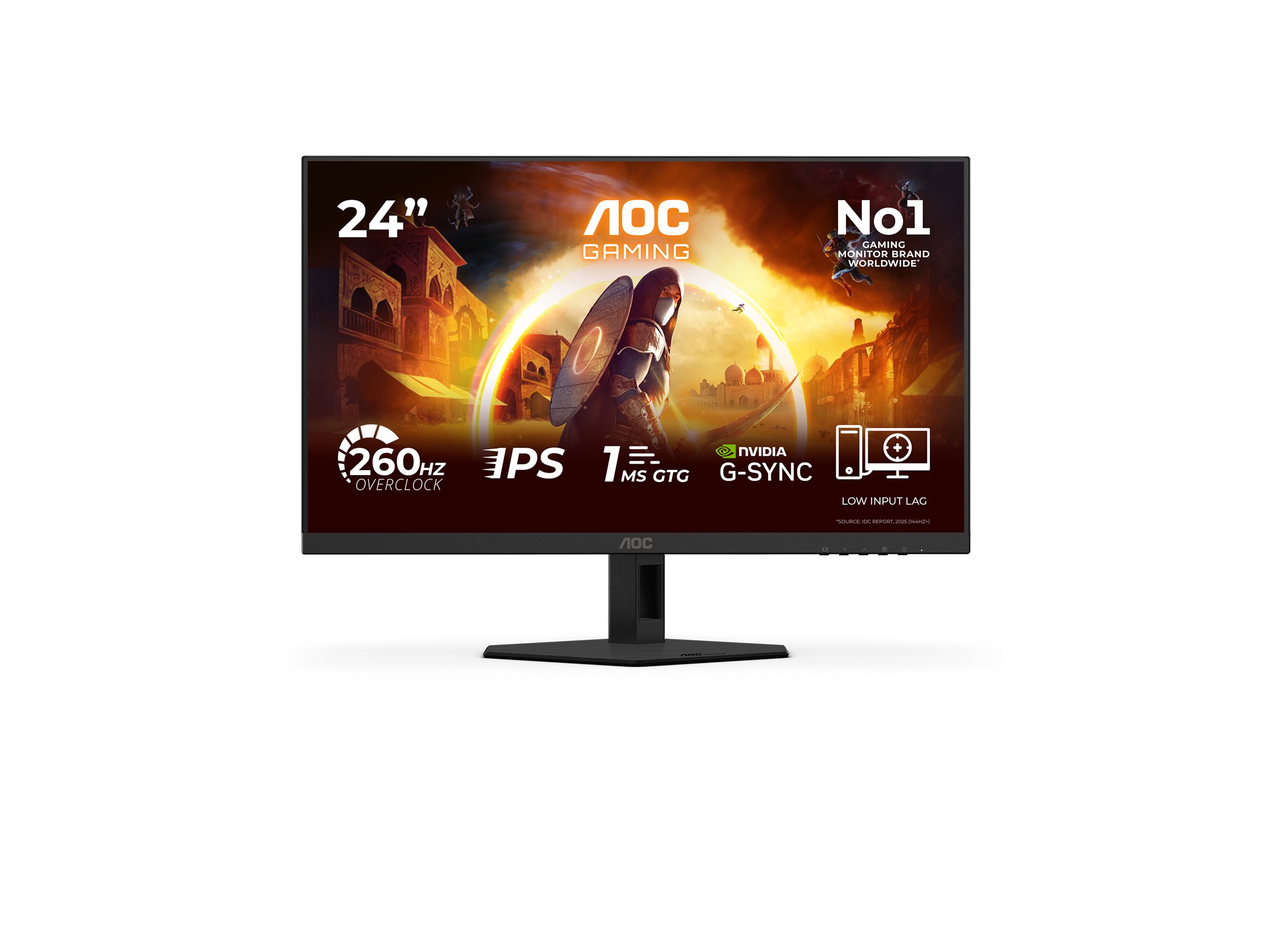 AOC | 24G4ZRE | 24 " | Fast IPS | FHD | 16:9 | 240 Hz | 1 ms | 1920 x 1080 pixels | 300 cd/m² | HDMI ports quantity 2 | Black - Image 3