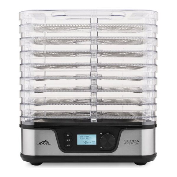 ETA Food dryer | ETA930190000 Secca Premium | Power 380 W | Number of trays 8 | Temperature control | Integrated timer | Silver