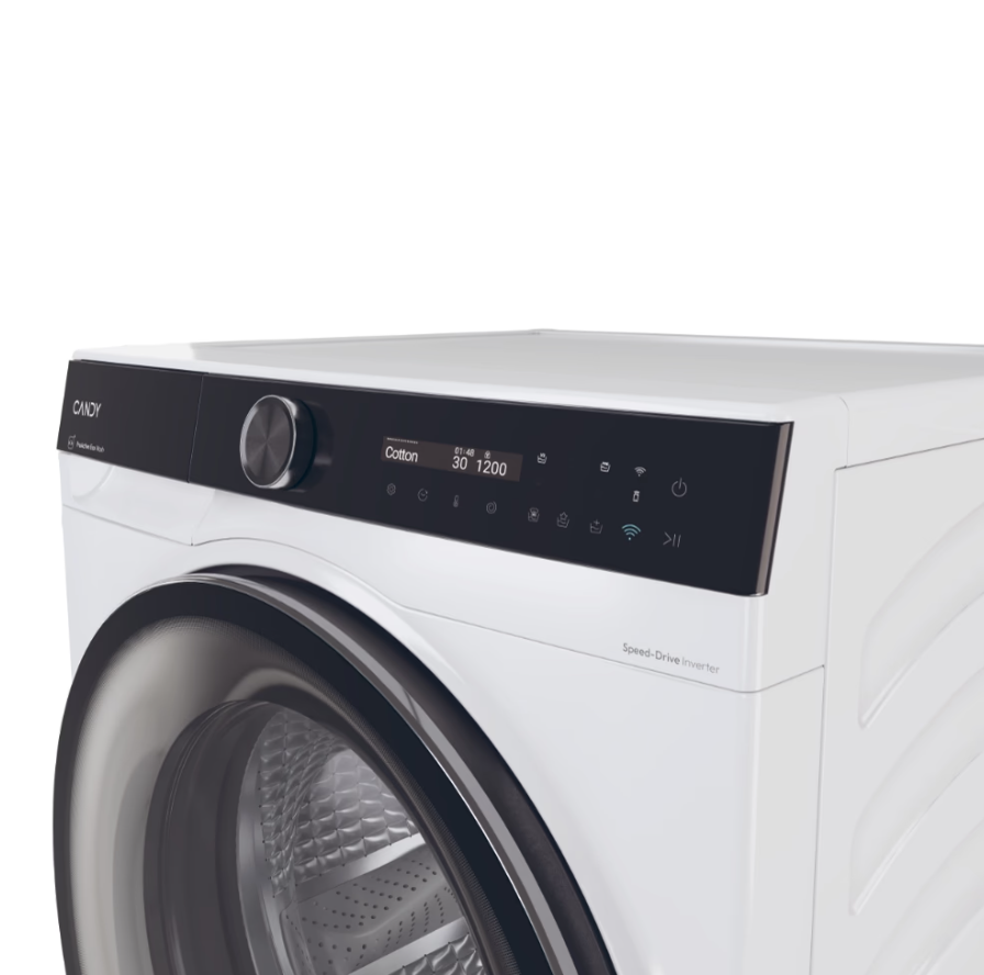 Candy Washing machine | BS 49SB8-S | Energy efficiency class A | Front loading | Washing capacity 9 kg | 1400 RPM | Depth 52 cm | Width 60 cm | Display | LCD | Steam function | Wi-Fi | White - Image 6