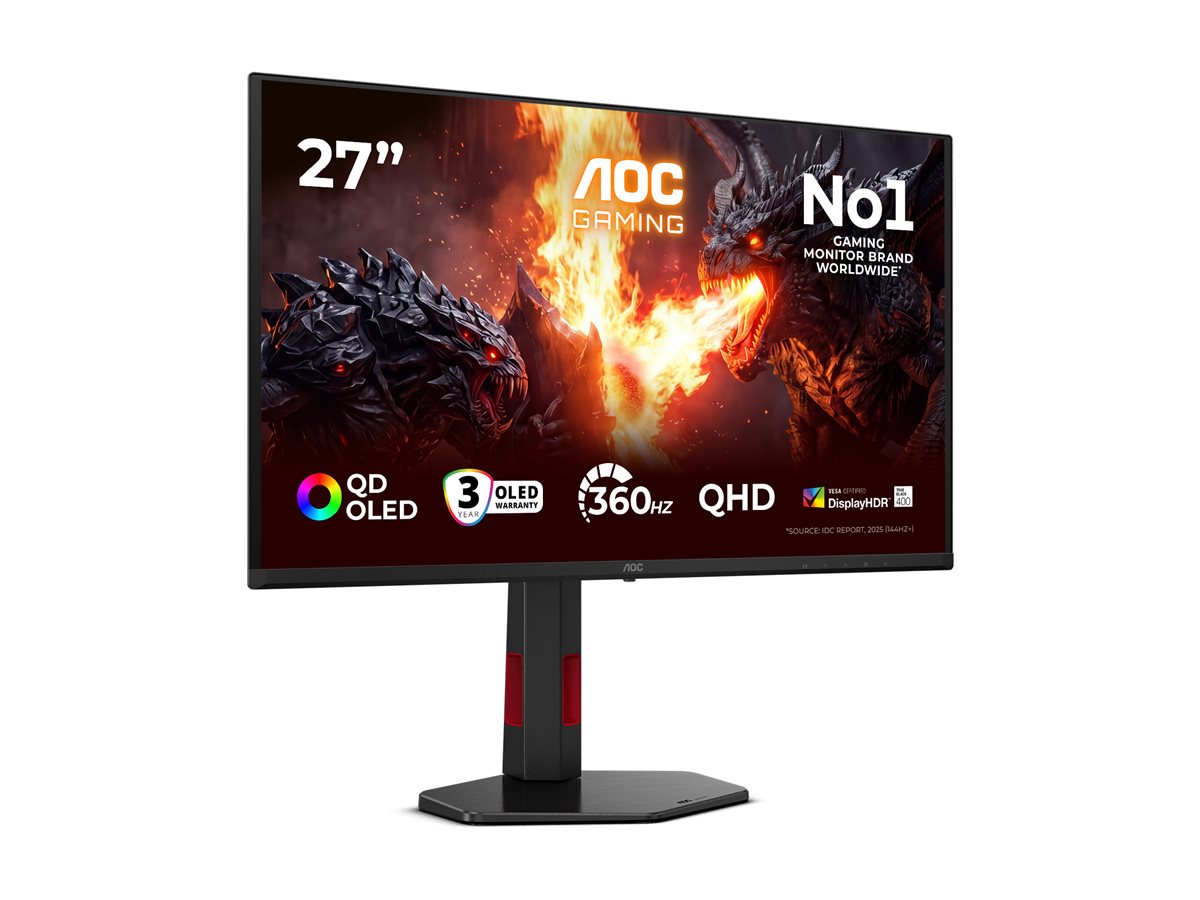 AOC | Q27G4SDR | 27 " | QD-OLED | QHD | 16:9 | 360 Hz | 0.03 ms | 2560 x 1440 pixels | 1000 cd/m² | HDMI ports quantity 2 | Black - Image 32