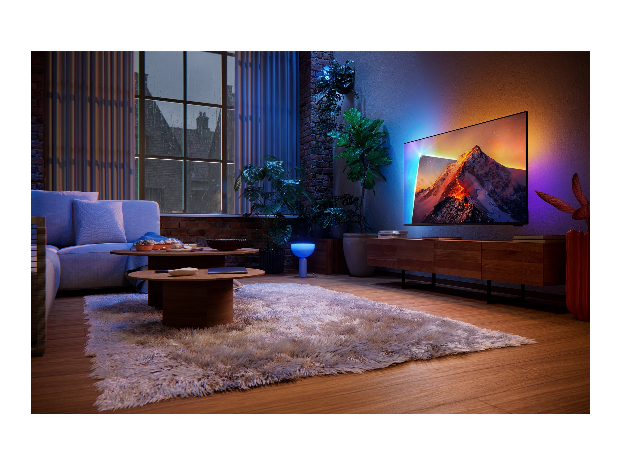 Philips 4K QLED Ambilight TV | 43PQS8611/12 | 43" | Smart TV | TITAN OS | UHD | Black - Image 2