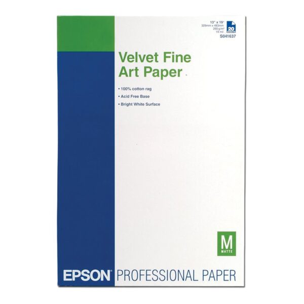 Epson Velvet Fine Art Paper, A3+, 260g/m², 20 sheets