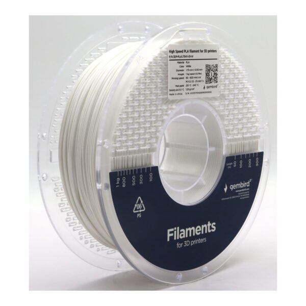 Flashforge High Speed PLA filament, 1.75 mm, 1 kg | 3DP-PLA1.75HY-01-W | PLA filament | White