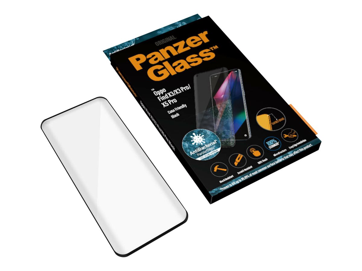 PanzerGlass | Screen protector | OPPO | Find X3/ X3 Pro/ X5 Pro | Glass | Black | Antibacterial glass; Protects the entire screen; 100% touch; Shock absorbing - Image 9
