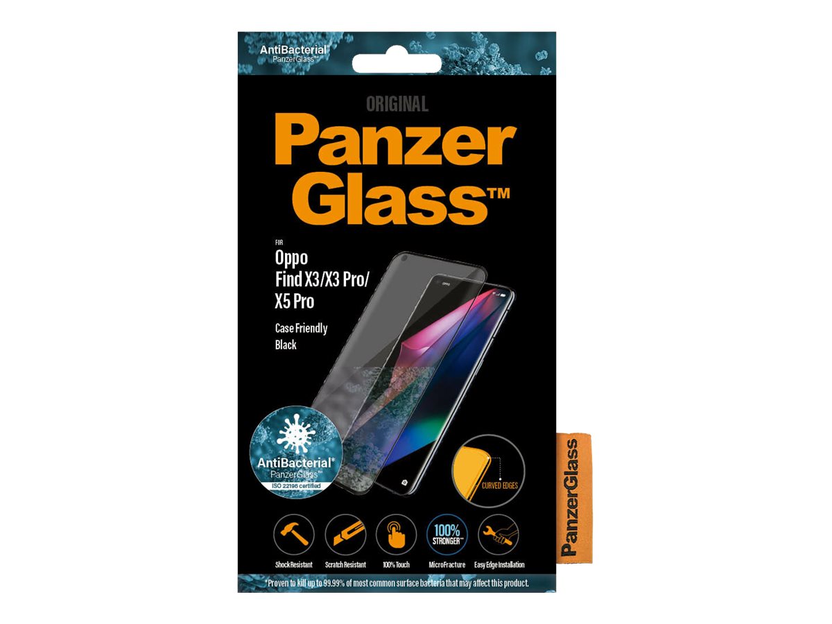 PanzerGlass | Screen protector | OPPO | Find X3/ X3 Pro/ X5 Pro | Glass | Black | Antibacterial glass; Protects the entire screen; 100% touch; Shock absorbing - Image 16