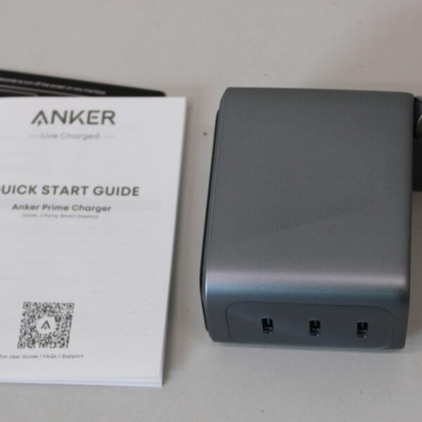 SALE OUT. Anker Prime Charger, 3 Ports, Silver | Anker Prime Charger, 3 Ports, 160W, Silver | UNPACKED, NO ORIGINAL PACKAGING