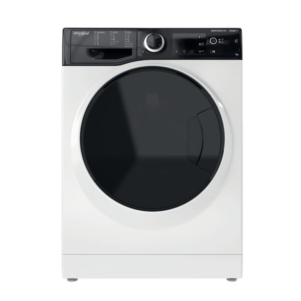 Whirlpool Washing machine | WRSB 7259 D EU | Energy efficiency class B | Front loading | Washing capacity 7 kg | 1200 RPM | Depth 44 cm | Width 60 cm | Display | LCD | Steam function | White
