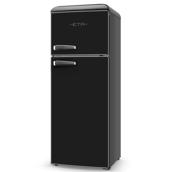ETA Refrigerator | ETA253890020EN Storio Retro | Energy efficiency class E | Free standing | Combi | Height 148.2 cm | Fridge net capacity 170 L | Freezer net capacity 45 L | 38 dB | Black