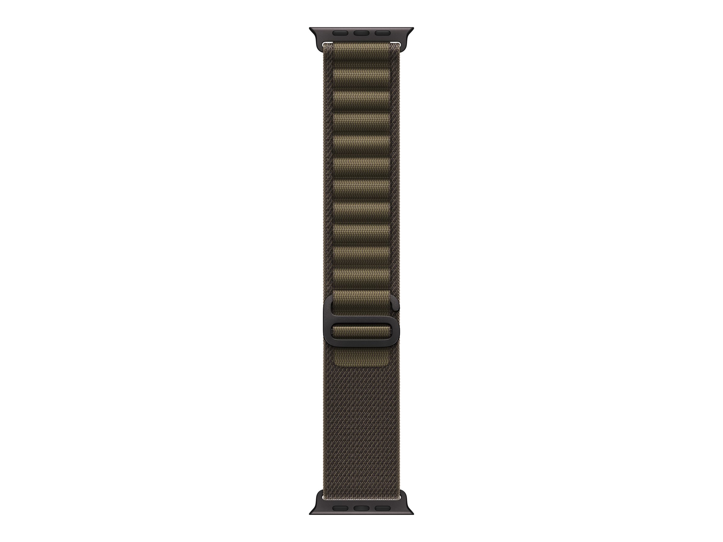 Apple 49mm Dark Olive Alpine Loop | 95% recycled polyester, 100% recycled spandex, 95% recycled titanium | Dark olive