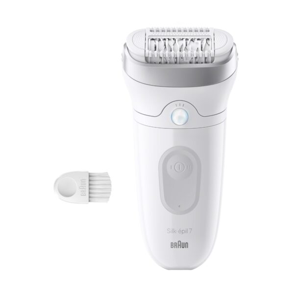 Braun Silk-épil 7 SE7-000 Epilator, Wet & Dry, White/Grey | Braun