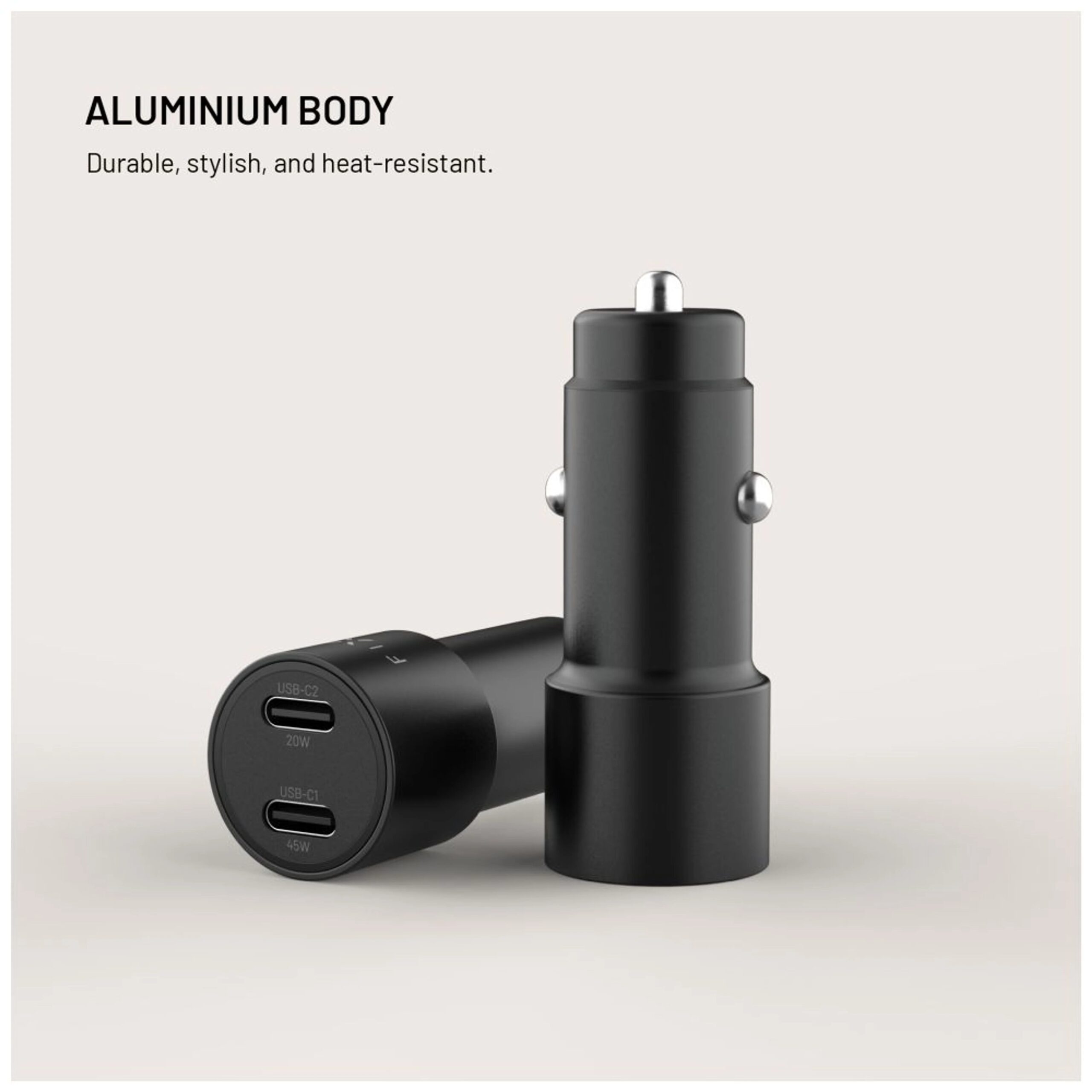 Fixed Dual USB-C Car Charger, 65W, PD 3.0 - Image 7