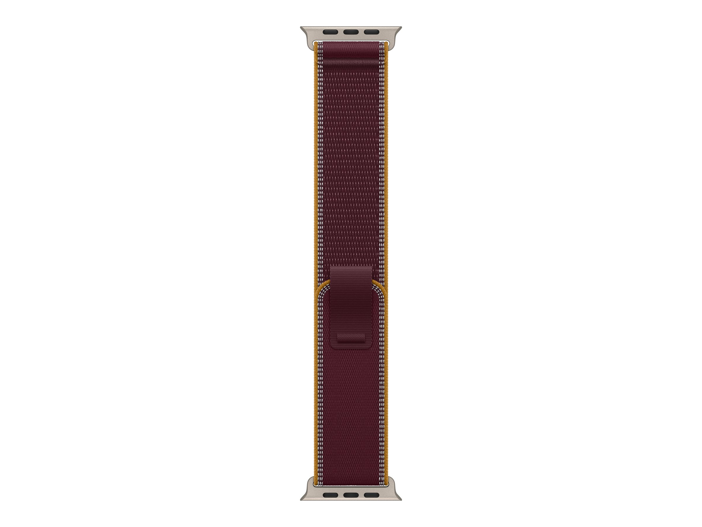 APPLE 49mm Burgundy Trail Loop - S/M - Natural Titanium Finish | Apple