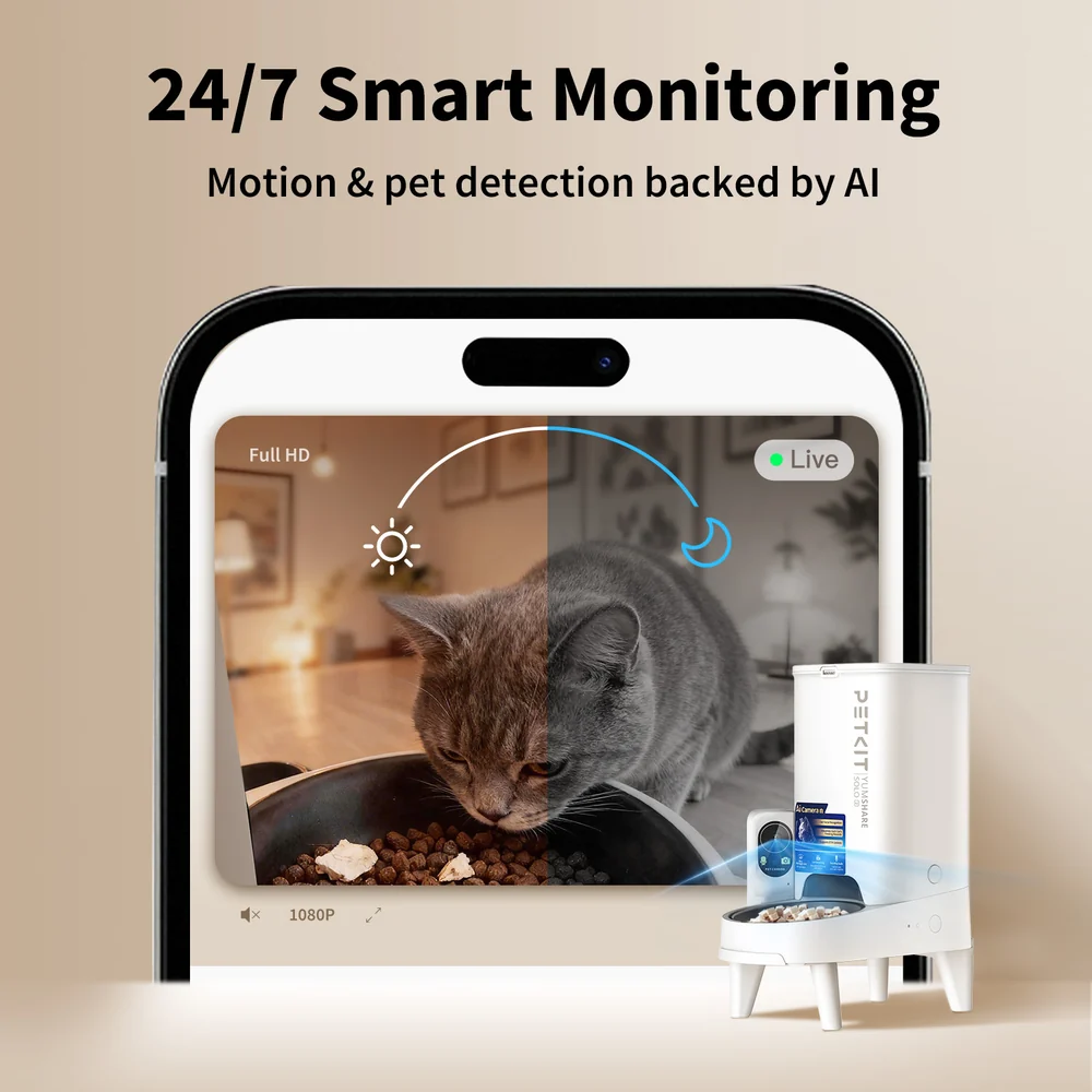 PETKIT P571 2 (D4H-2) YumShare Solo 2 Feeder with camera | Capacity 3 L | Material ABS, 304 stainless steel, Silicone | White - Image 5