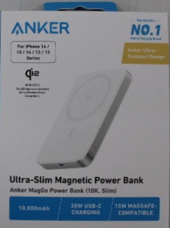 SALE OUT. | Anker Power Bank | MagGo | 10000 mAh | White | DEMO