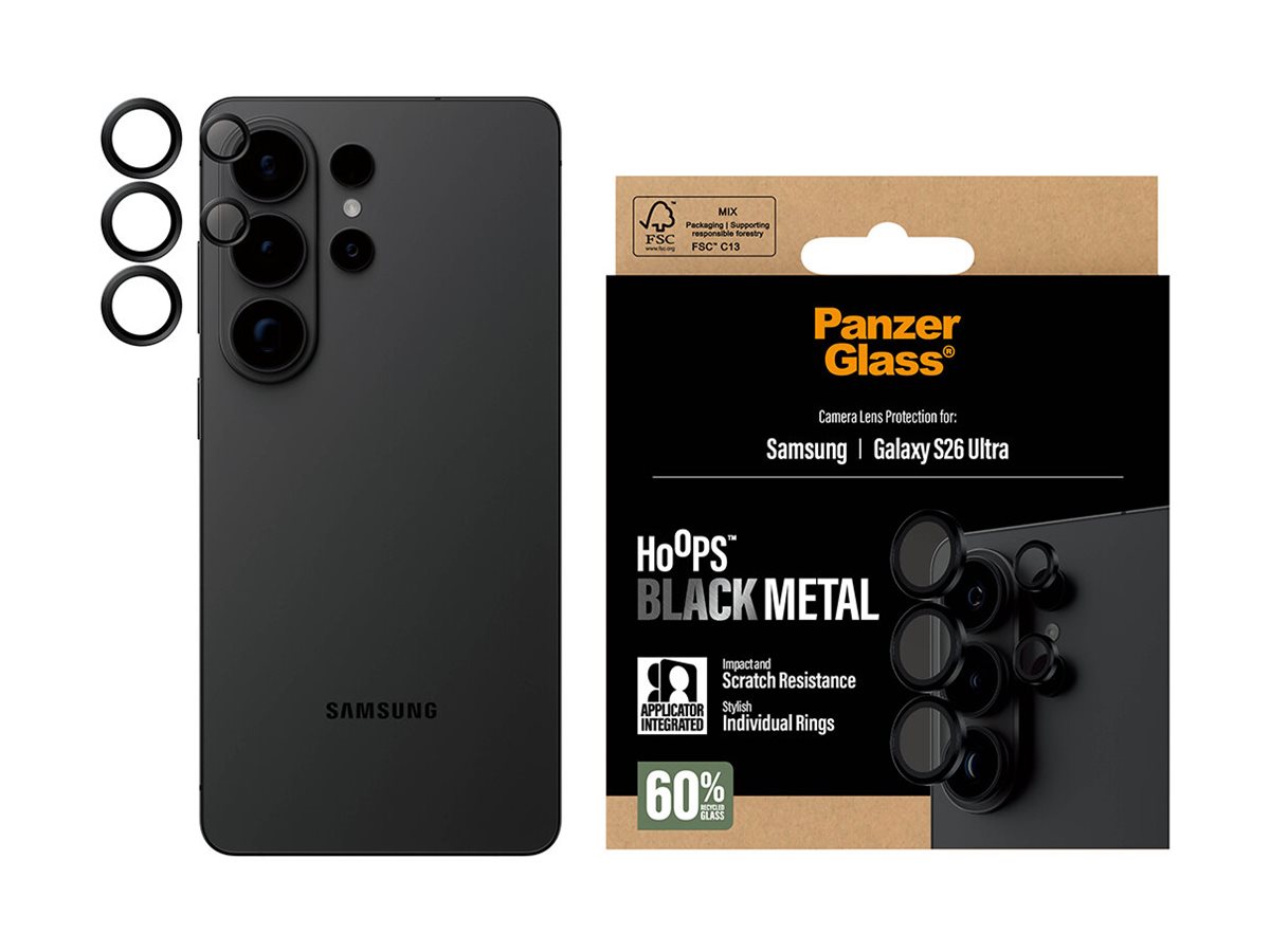 PanzerGlass Hoops Camera Lens Protector Black Samsung New Galaxy S26 Ultra | PanzerGlass - Image 3