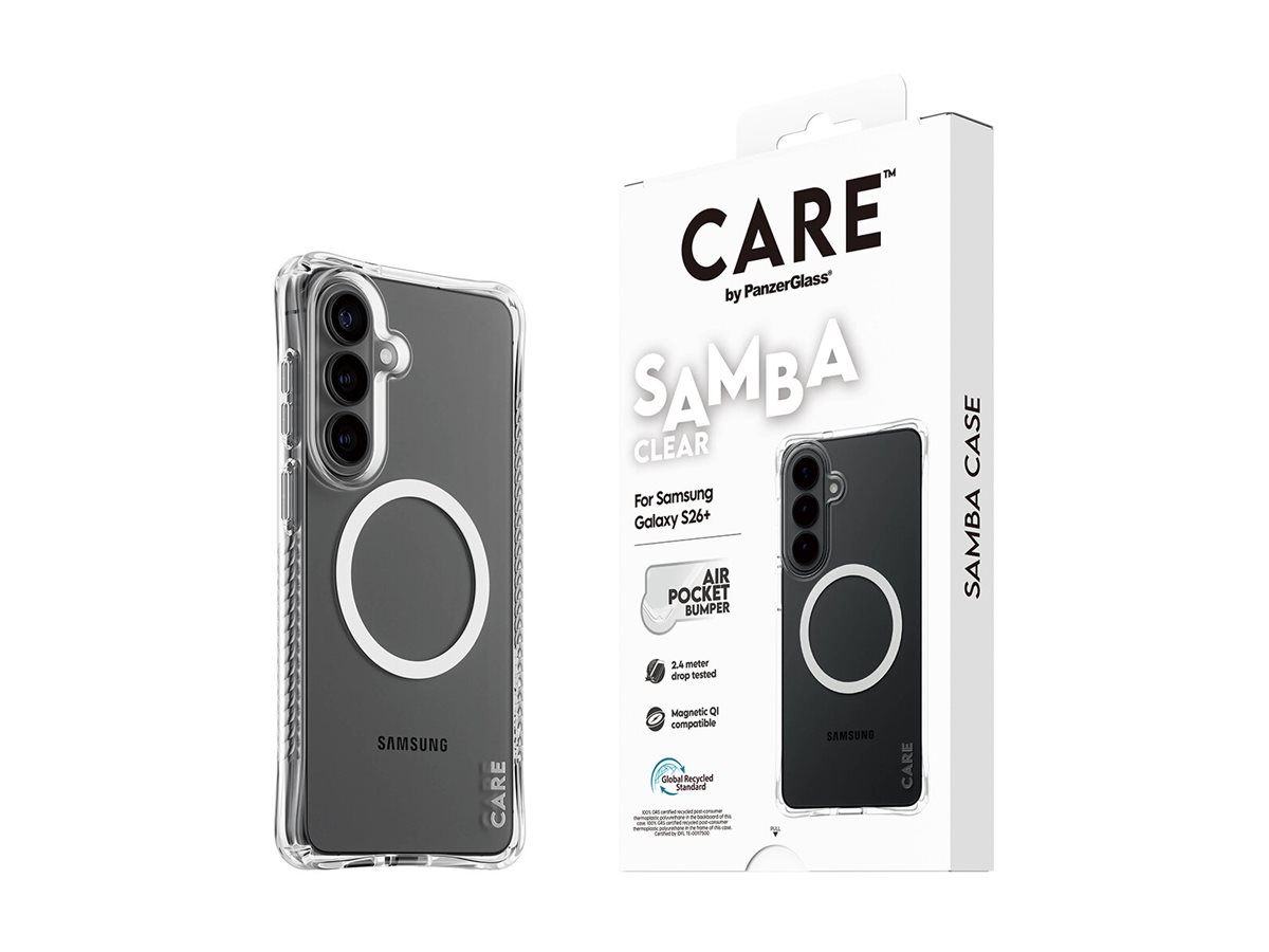 CARE by PanzerGlass Samba Case Transparent w. White Qi Samsung New Galaxy S26 Plus | PanzerGlass - Image 4
