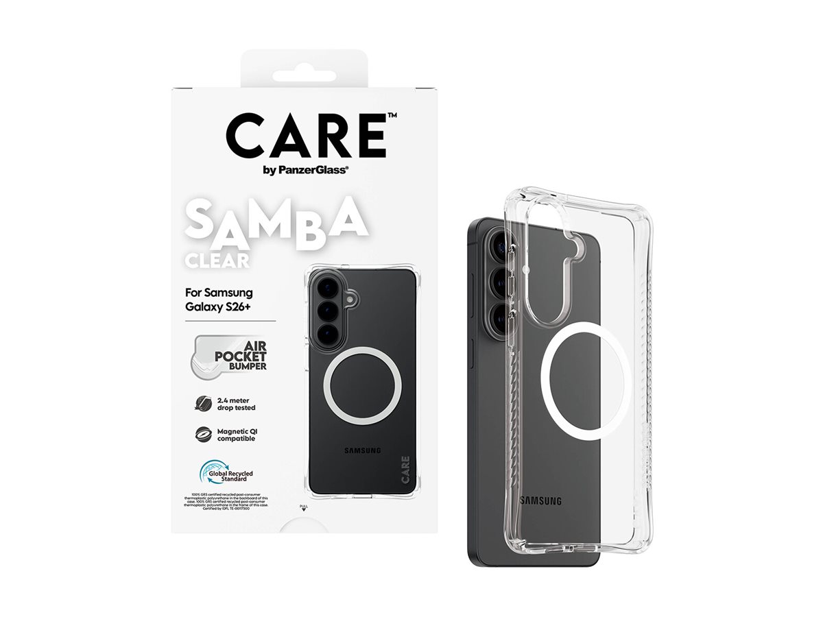 CARE by PanzerGlass Samba Case Transparent w. White Qi Samsung New Galaxy S26 Plus | PanzerGlass - Image 5