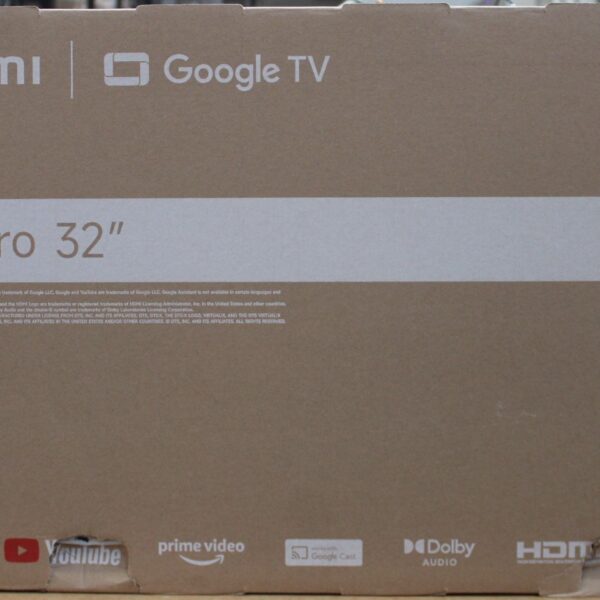 SALE OUT. | Xiaomi QLED TV A Pro 2026 | 32" | Smart TV | Google TV | HD | Dark Gray | DAMAGED PACKAGING, CRACKED BODY (BACKSIDE, BOTTOM)