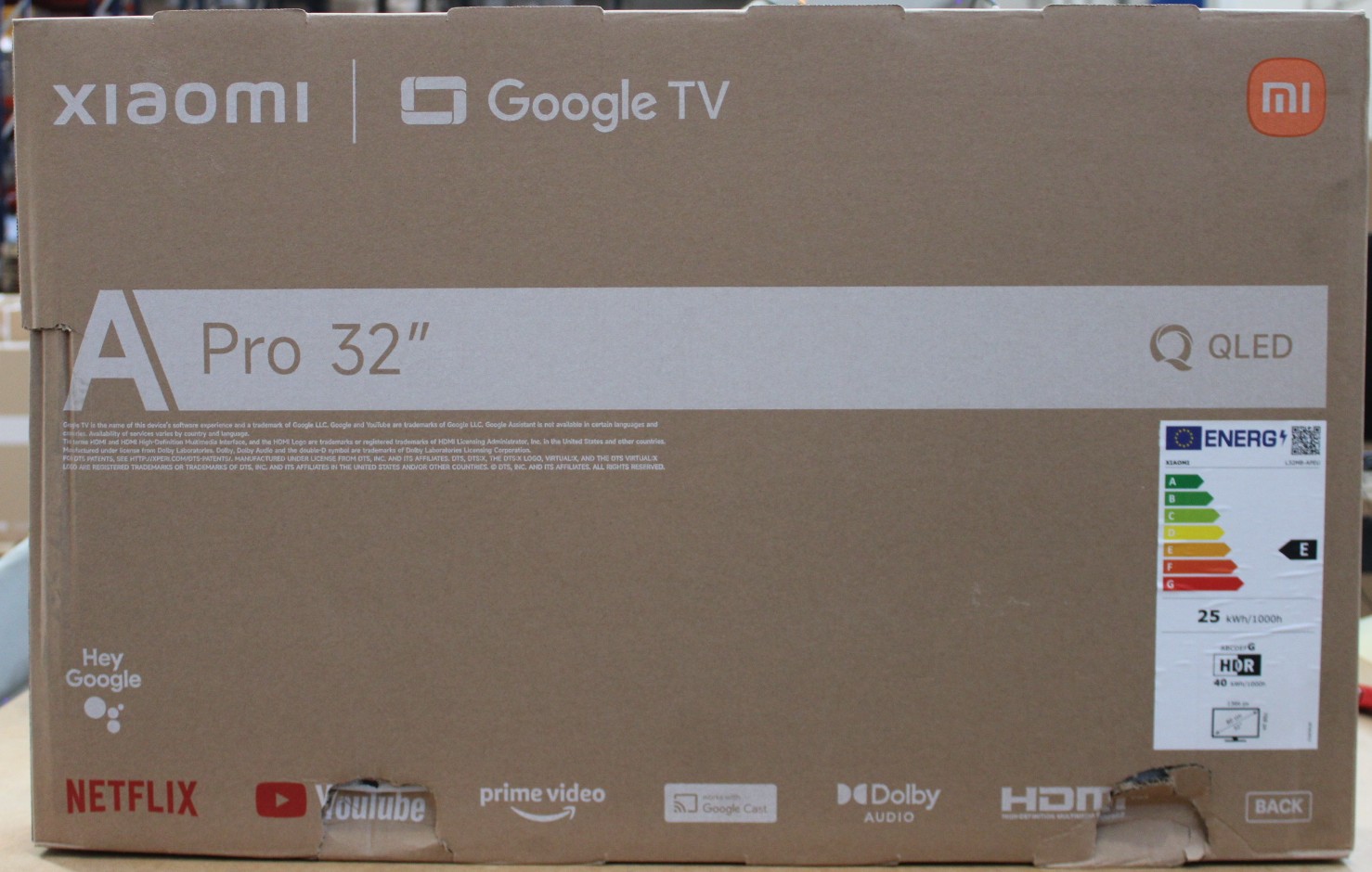 SALE OUT. | Xiaomi QLED TV A Pro 2026 | 32" | Smart TV | Google TV | HD | Dark Gray | DAMAGED PACKAGING, CRACKED BODY (BACKSIDE, BOTTOM)