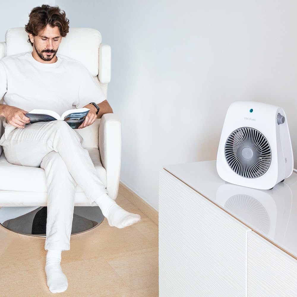 Cecotec ReadyWarm 2000 Max Force White | Fan heater | 2000 W | Number of power levels 2 | Suitable for rooms up to 20 m² | White - Image 3