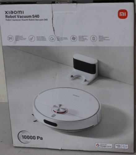 SALE OUT. Xiaomi Robot Vacuum S40 EU | Xiaomi Robot Vacuum S40 EU | Wet&Dry | 5200 mAh | Dust capacity 0.52 L | 10000 Pa | White | DAMAGED PACKAGING | 24 month(s)