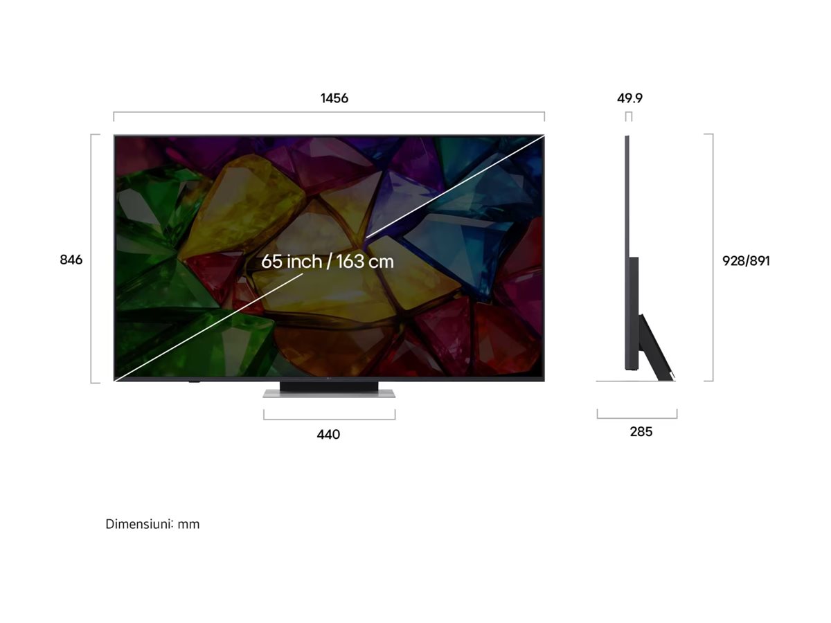 LG 4K evo AI Mini RGB TV | 65MRGB87B3B | 65 | Smart TV | webOS | UHD | Black - Image 3