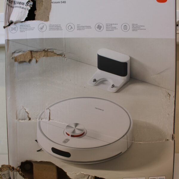 SALE OUT. Xiaomi Robot Vacuum S40 EU | Xiaomi Robot Vacuum S40 EU | Wet&Dry | 5200 mAh | Dust capacity 0.52 L | 10000 Pa | White | DAMAGED PACKAGING | 23 month(s)