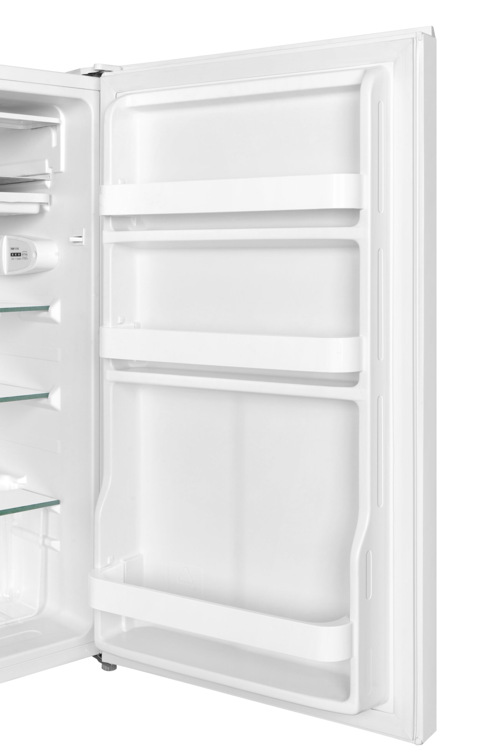 Midea Refrigerator | MDRD143FGE01 | Energy efficiency class E | Free standing | Larder | Height 86 cm | Fridge net capacity 93 L | 39 dB | White - Image 4