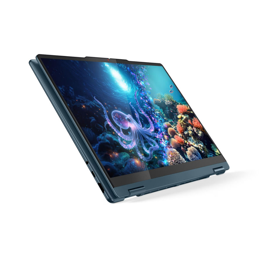 Lenovo- Yoga 7 2-in-1 14AKP10 AMD | Tidal Teal | 14 " | OLED | WUXGA | 1920 x 1200 pixels | AMD Ryzen AI 7 | 350 | 16 GB | Soldered LPDDR5 | Solid-state drive capacity 512 GB | AMD Radeon 860M Graphics | Windows 11 Home | 802.11be | Bluetooth version 5.4 | Keyboard language English | Keyboard backlit | Warranty 24 month(s) | Battery warranty 12 month(s) - Image 2