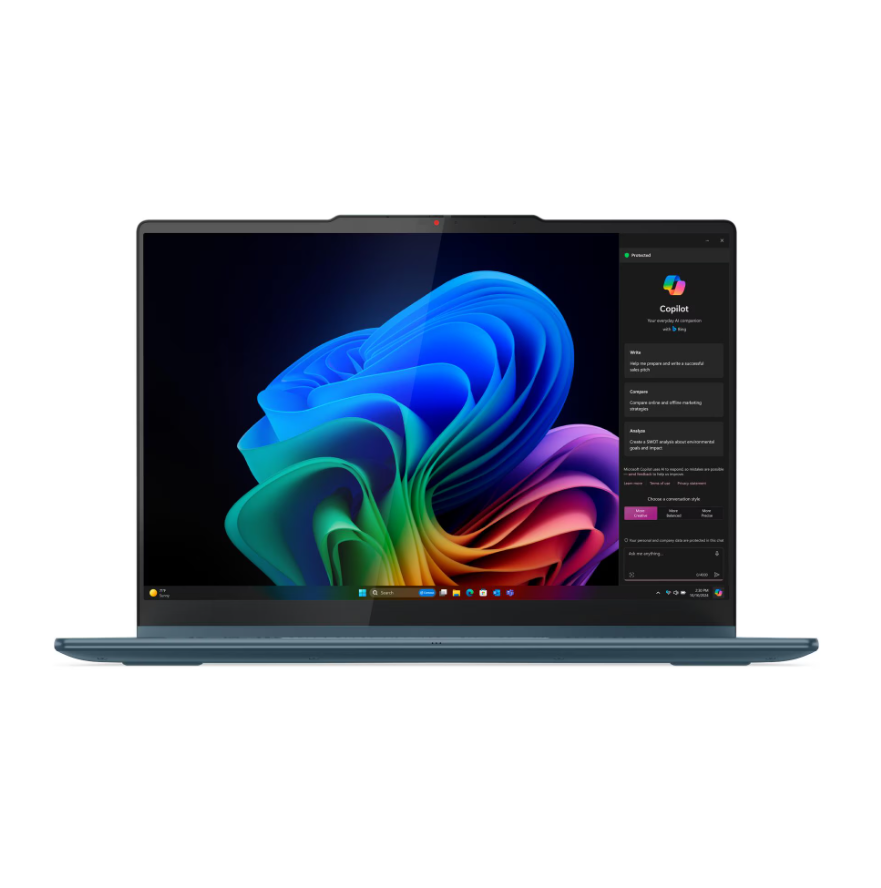 Lenovo- Yoga 7 2-in-1 14AKP10 AMD | Tidal Teal | 14 " | OLED | WUXGA | 1920 x 1200 pixels | AMD Ryzen AI 7 | 350 | 16 GB | Soldered LPDDR5 | Solid-state drive capacity 512 GB | AMD Radeon 860M Graphics | Windows 11 Home | 802.11be | Bluetooth version 5.4 | Keyboard language English | Keyboard backlit | Warranty 24 month(s) | Battery warranty 12 month(s) - Image 14