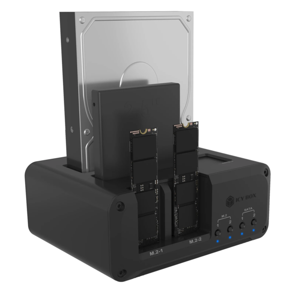 Raidsonic 4-bay Enclosure for 2x M.2 NVMe and 2x 2.5"/3.5" HDD/SSD | IB-2925MS-CU31