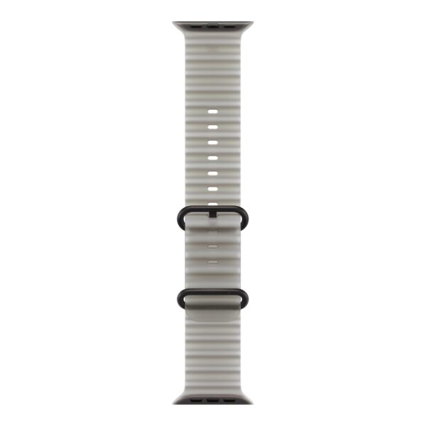APPLE 49mm Translucent Grey Ocean Band - Black Titanium Finish | Apple