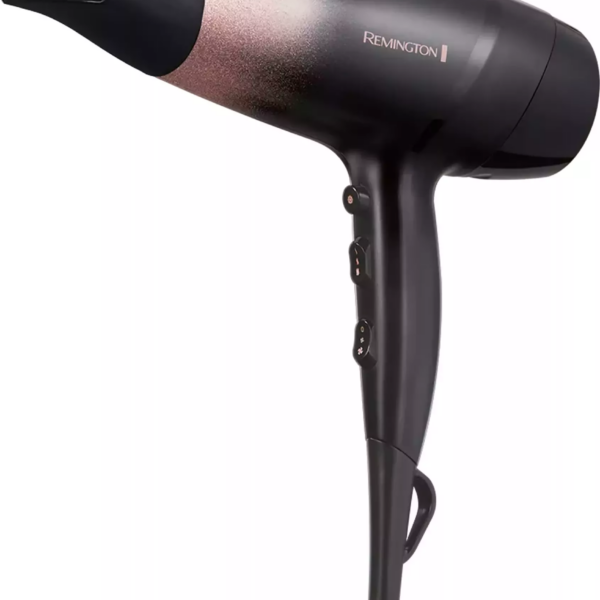 Remington Hair Dryer | D5305 Rose Shimmer | 2200 W | Number of temperature settings 3 | Ionic function | Diffuser nozzle | Black/Rose