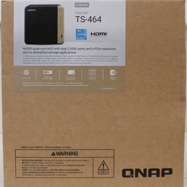 SALE OUT. QNAP | 4-Bay desktop NAS | TS-464-8G | Intel Celeron | N5095 4-core | Processor frequency 2.9 GHz | 8 GB | DEMO (SCRATCHED)