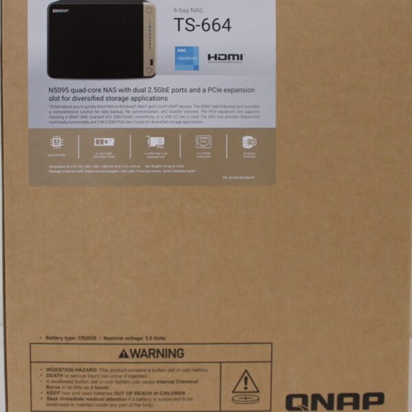SALE OUT. QNAP | 6-Bay desktop NAS | TS-664-8G | Intel Celeron | N5095 4-core | Processor frequency 2.9 GHz | 8 GB | DDR4 | DEMO (SCRATCHED)