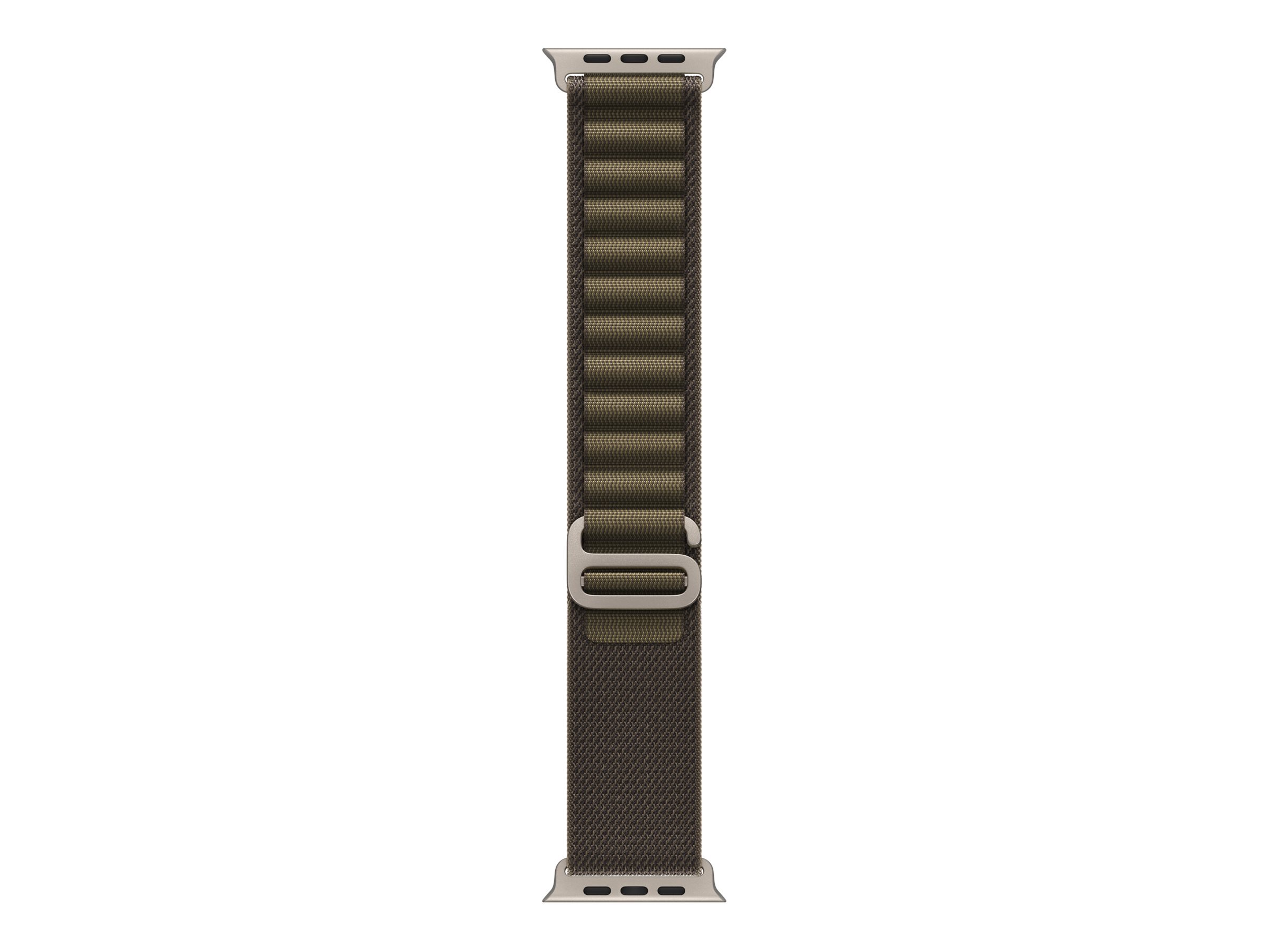 APPLE 49mm Dark Olive Alpine Loop - Small - Natural Titanium Finish | Apple