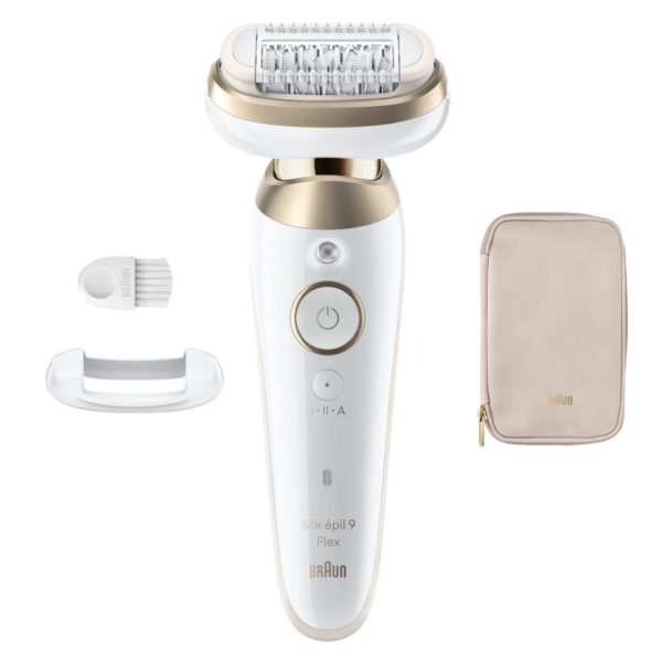 Braun Epilator | Silk-épil 9 Flex SES9-011 3D | Operating time (max) 50 min | Number of power levels 2 | Wet & Dry | White/Gold