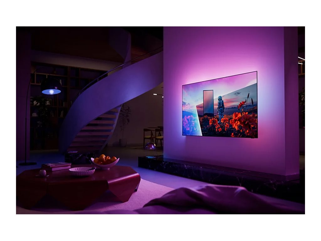 Philips 4K OLED Ambilight TV | 42OLED811/12 | 42" | Smart TV | TITAN OS | UHD | Grey - Image 3
