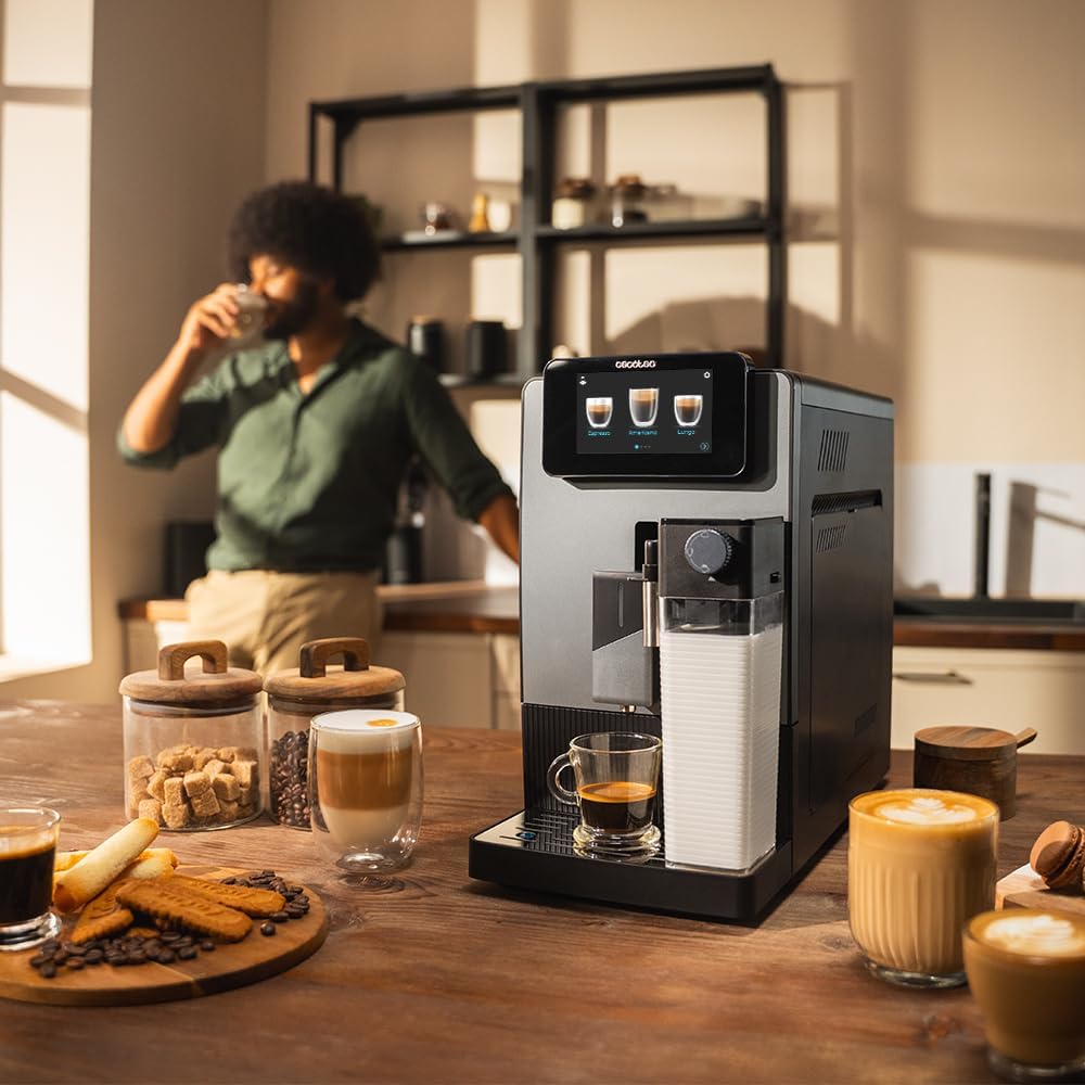 Cecotec Coffee machine | Cremmaet Latte Touch | Pump pressure 19 bar | Built-in milk frother | Super-automatic | Black | 1500 W - Image 6