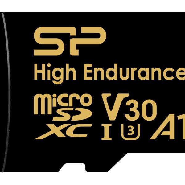 Silicon Power Flash memory card | Golden Series High Endurance | 64 GB | Flash memory class A1, V30, UHS-I U3 | microSDXC