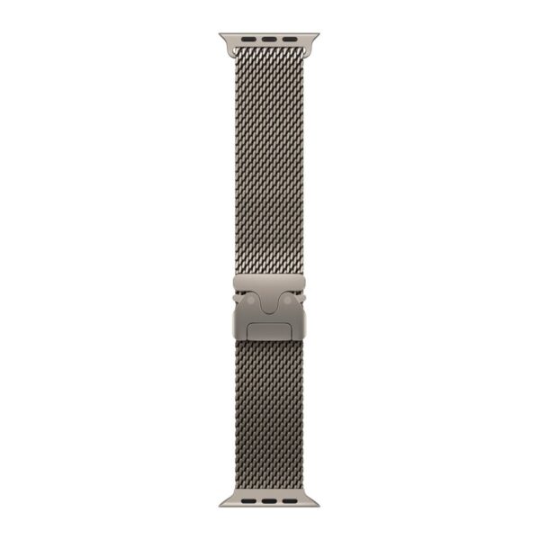 APPLE 49mm Natural Titanium Milanese Loop - Small | Apple