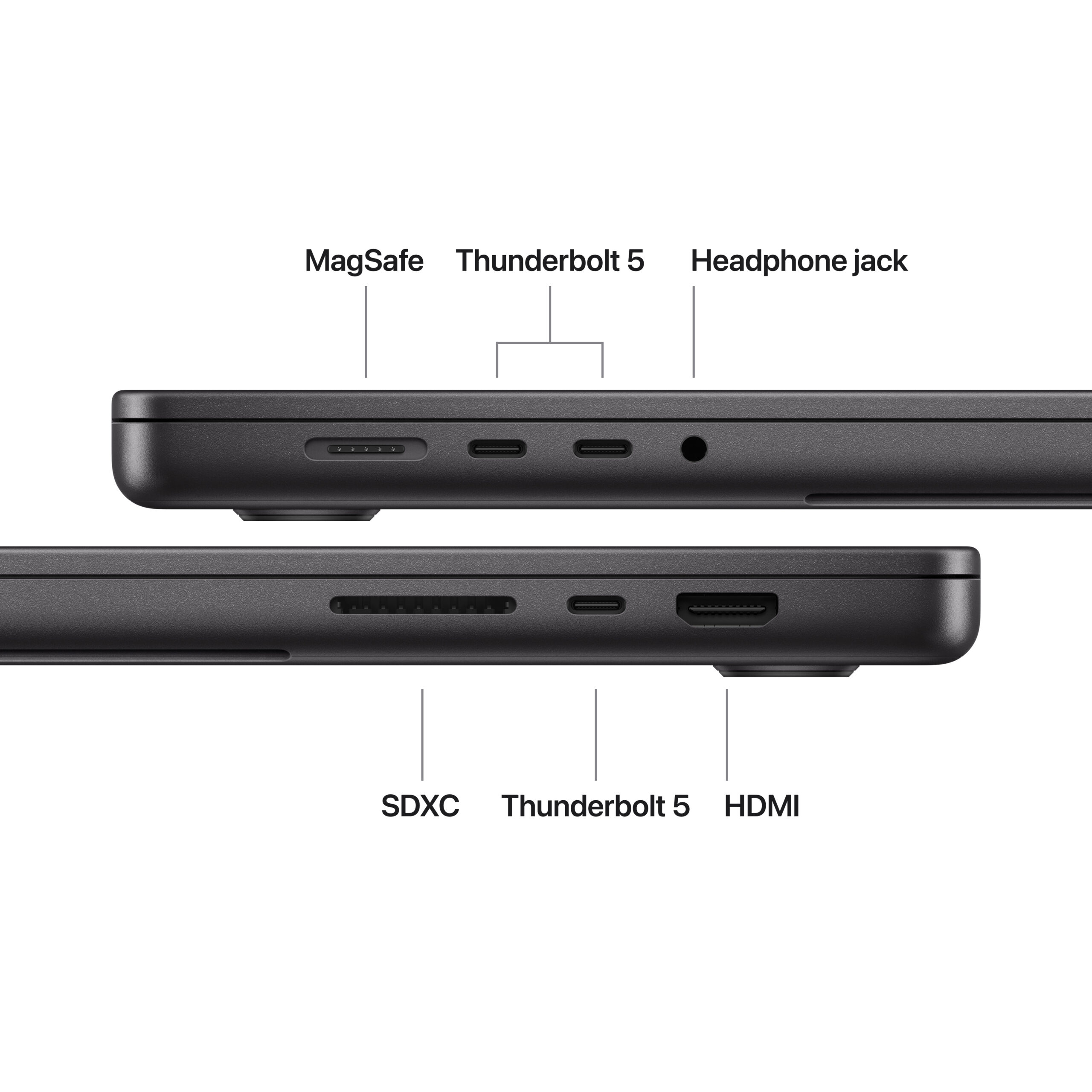 Apple | MacBook | Pro | Space Black | 16.2 " | 3456 x 2234 pixels | Apple M5 Pro | 48 GB | Solid-state drive capacity 1000 GB | Apple M5 Pro chip 18-core CPU/20-core GPU | macOS | Bluetooth version 6 | Keyboard language Russian | Keyboard backlit - Image 3