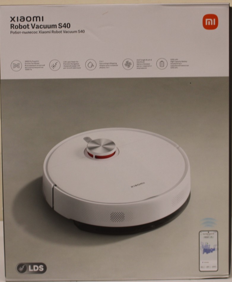 SALE OUT. Xiaomi Robot Vacuum S40 EU | Xiaomi Robot Vacuum S40 EU | Wet&Dry | 5200 mAh | Dust capacity 0.52 L | 10000 Pa | White | DAMAGED PACKAGING | 24 month(s)