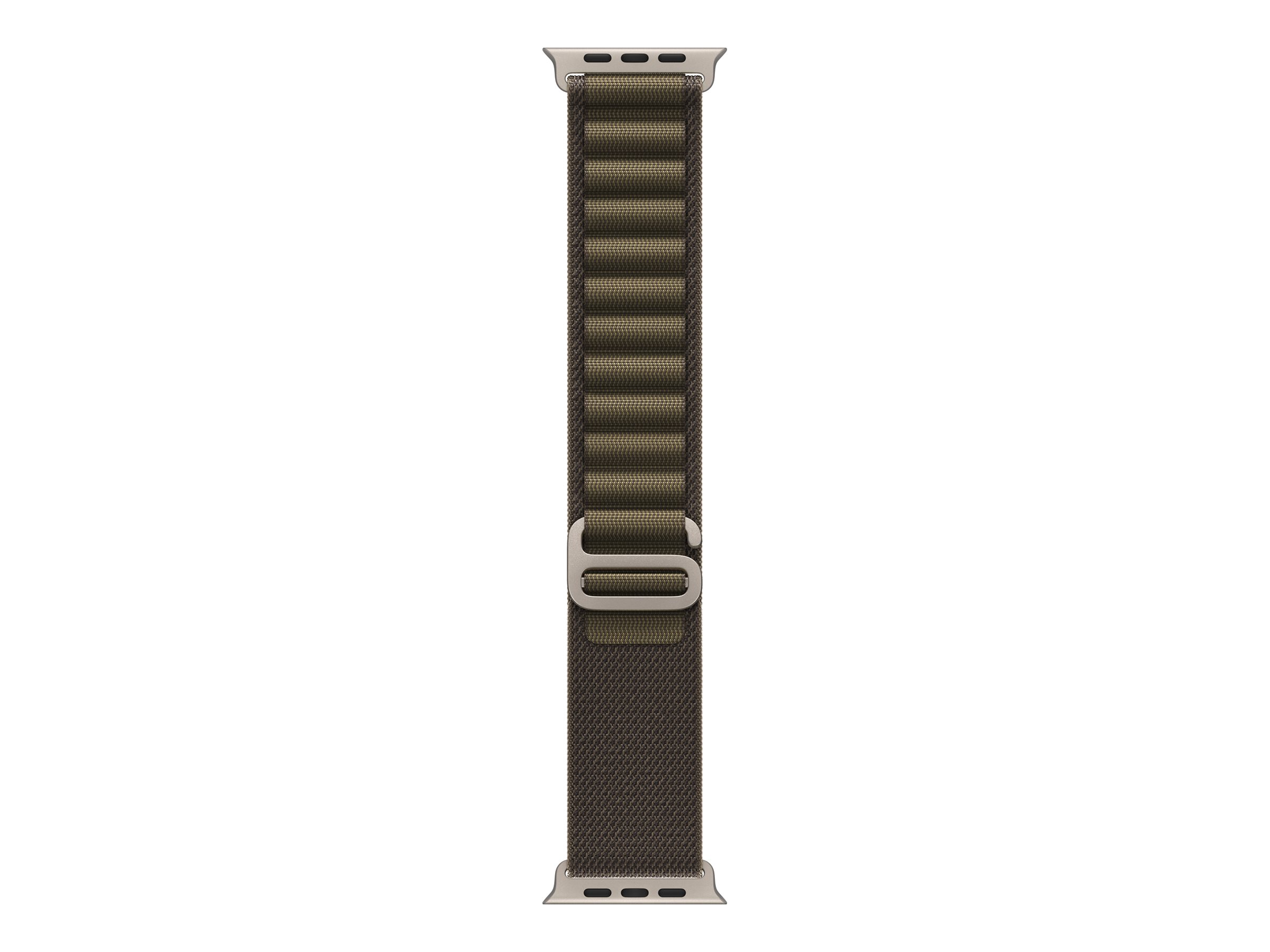 APPLE 49mm Dark Olive Alpine Loop - Large - Natural Titanium Finish | Apple