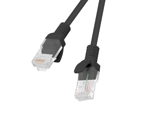 Lanberg Patchcord CAT.5E UTP 0.25M fluke passed 10-pack, Black | PCU5-20CC-0025-BK