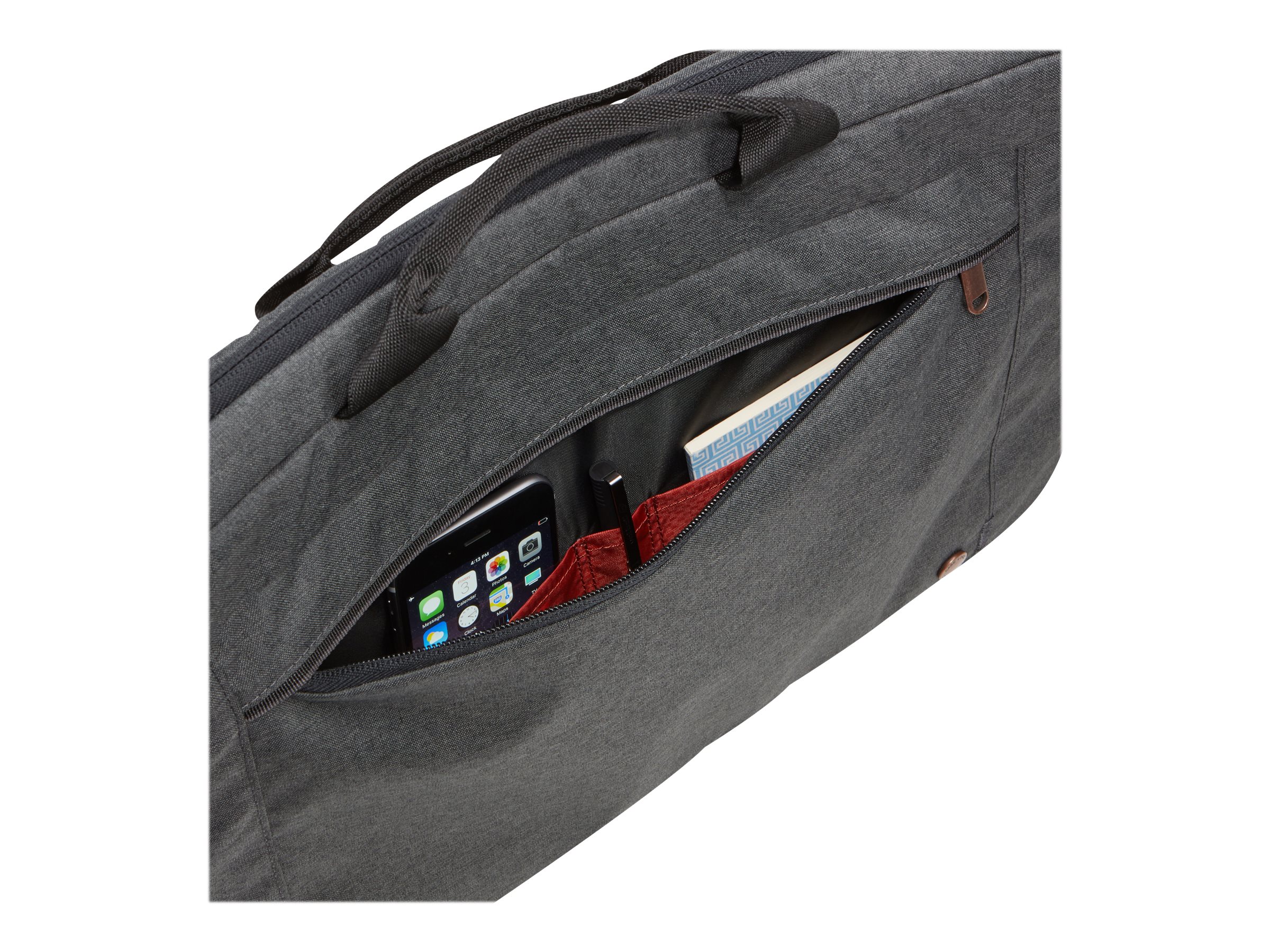 Case Logic | Era Attaché | Fits up to size 15.6 " | Messenger - Briefcase | Shoulder strap | Obsidian - Image 14