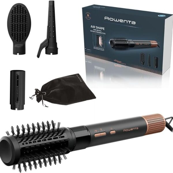 Rowenta Hair brush | Air Shape UB9820E0 | Ion conditioning | Number of heating levels 3 | 1300 W | Black