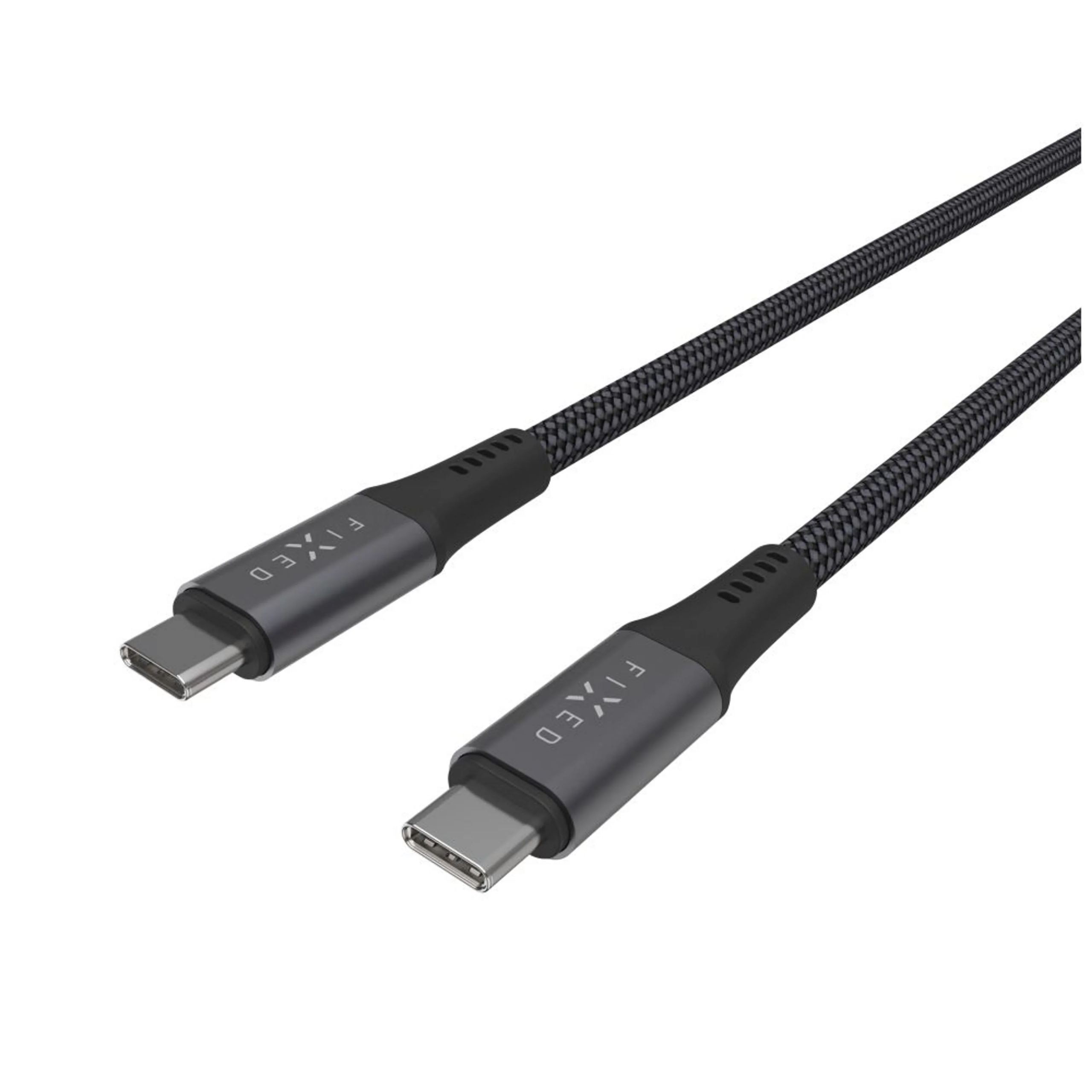 Fixed Braided Cable USB-C/USB-C, 2m, USB4 gen2 20Gbps, 4K 60Hz, 240W | FIXDBP-CC2-GR - Image 3