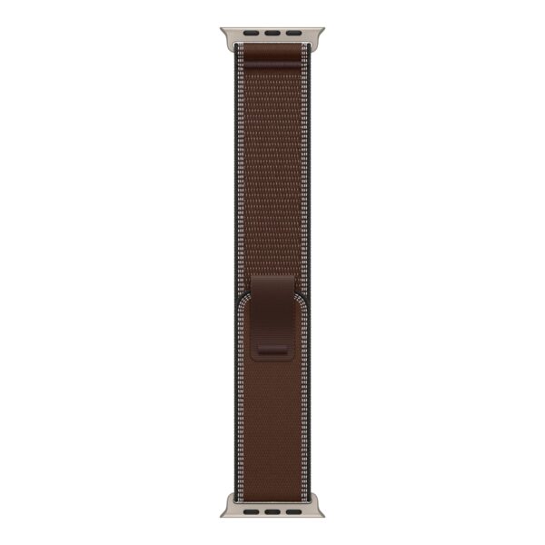 Apple 49mm Dark Umber Trail Loop | 90% recycled polyester, 100% recycled spandex, 90% recycled titanium, 60% recycled nylon | Brown